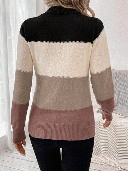 BRIGID | CONTRAST KNIT SWEATER