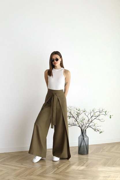 Freya™ - Rosetta Wide Linen Trousers