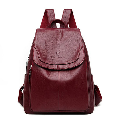 Eda | Anti-theft leather rucksack