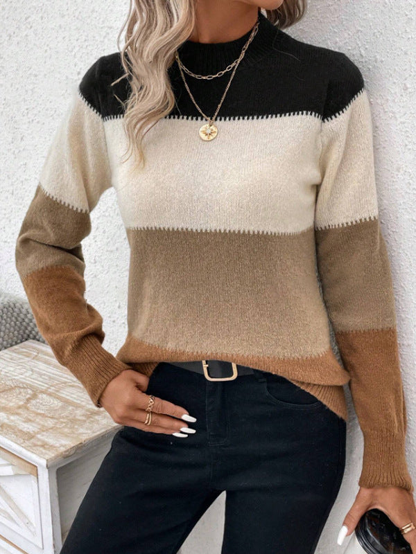 BRIGID | CONTRAST KNIT SWEATER