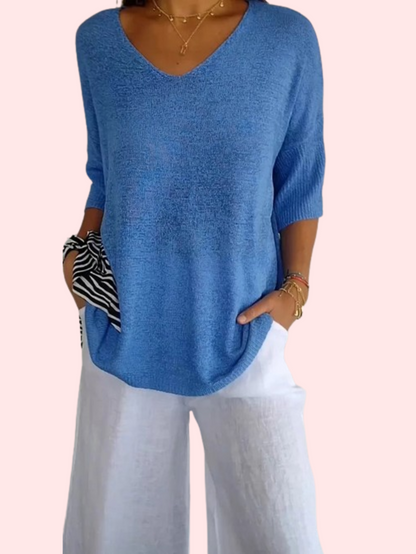 Chiara | Comfortable V-Neck Knit Top