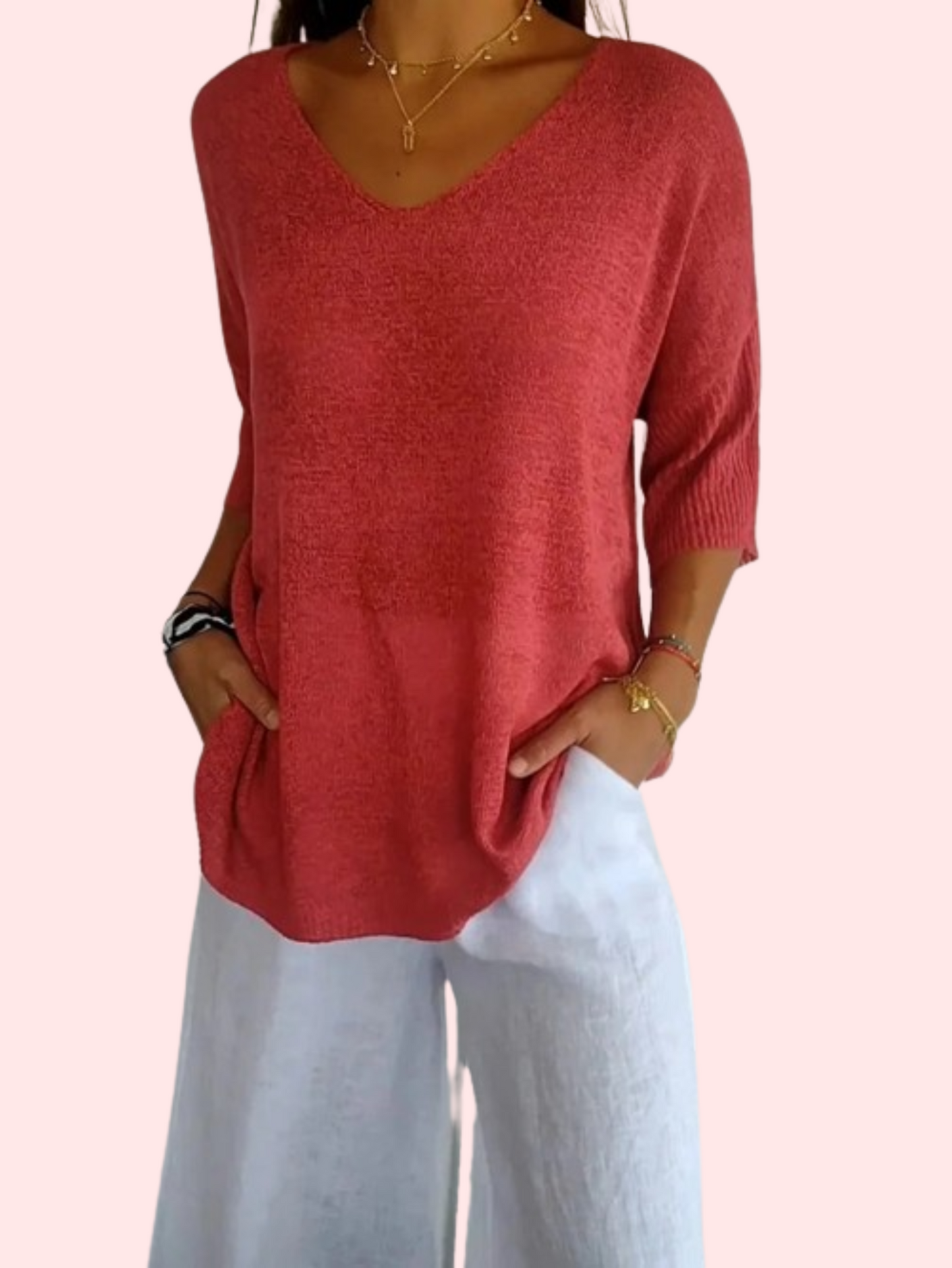 Chiara | Comfortable V-Neck Knit Top