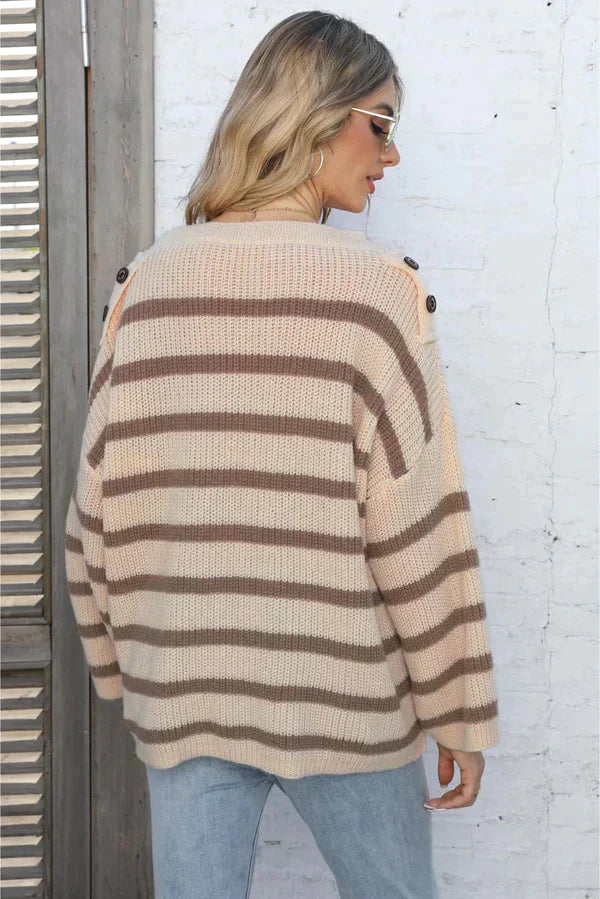 ENID | STRIPED ROUND-NECK SWEATER