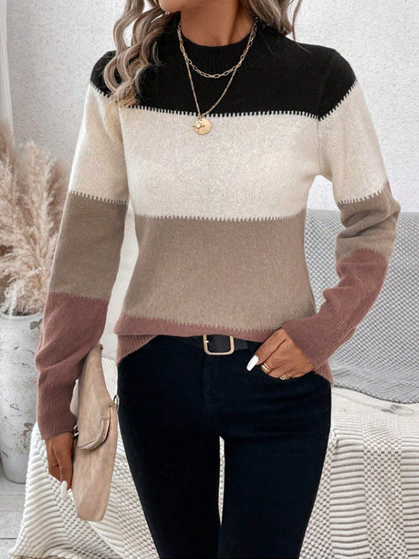 BRIGID | CONTRAST KNIT SWEATER