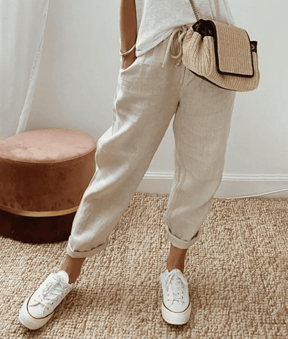 Elodie | Elegant Cotton Trousers