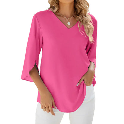 Ciana | Elegant V-Neck Blouse