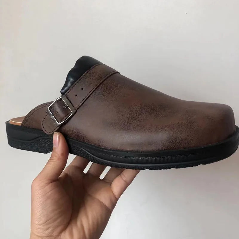 Matteo | Orthopedic Leather Slippers