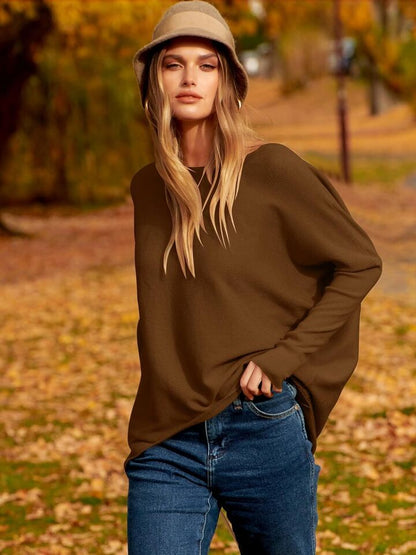 Jessa - Oversized dolman sleeve knitted sweater