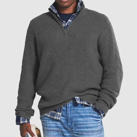 HARRY | ZIP COLLAR CASHMERE SWEATER